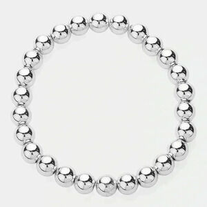 Stainless Steel Beaded Ball Stretch Bracelet